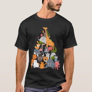 Zoorip Tierpyramide Freund T-Shirt