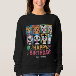 Zoos Tiere Wildnis Geburtstagsparty Zoo Tag Funny Sweatshirt