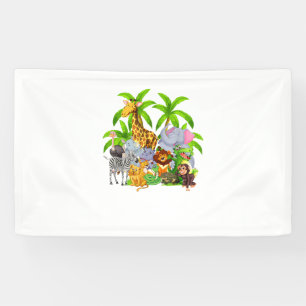 Zootiere Safari Wildlife Geburtstagsparty A Day A Banner