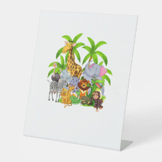 Zootiere Safari Wildlife Geburtstagsparty A Day A Sockelschild