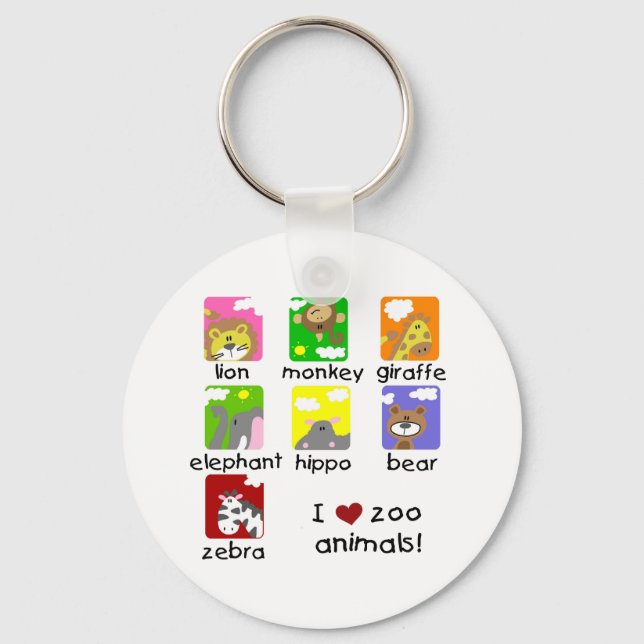 Zootiere - Tshirts und Geschenke Schlüsselanhänger (Vorderseite)
