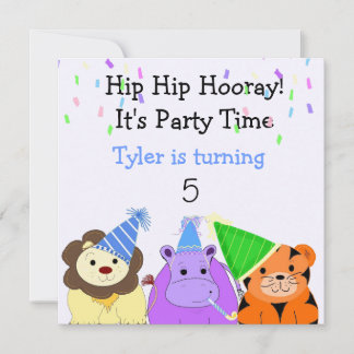 Zootierische Party Einladung