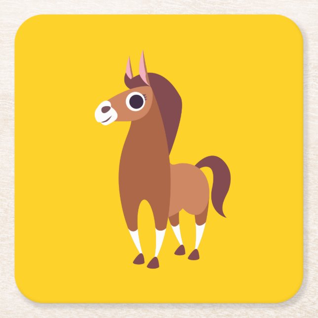 Zora das Pferd Rechteckiger Pappuntersetzer (Vorderseite)