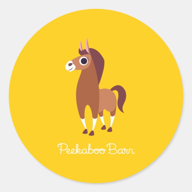 Zora das Pferd Runder Aufkleber (Vorderseite)