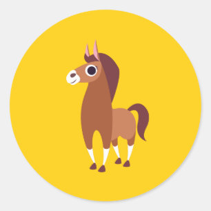 Zora das Pferd Runder Aufkleber