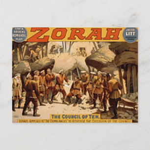 Zorah, 'Der Rat der Zehn' Vintage-Theater Postkarte