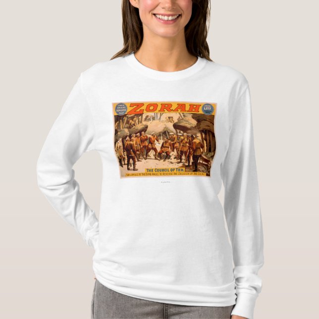 Zorah russische Bergmann-Theaterplakat T-Shirt (Vorderseite)