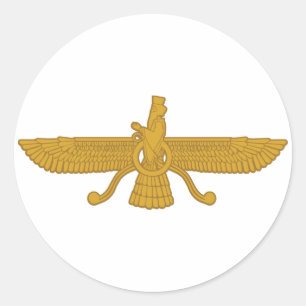 Zorastrische Symbol Runder Aufkleber