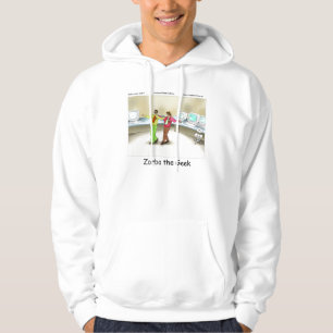 Zorba The Geek Funny Cartoon Hoodie von Rick Londo