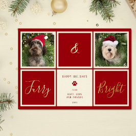 Zorn- und Hellroter Foto Folien Feiertagskarte