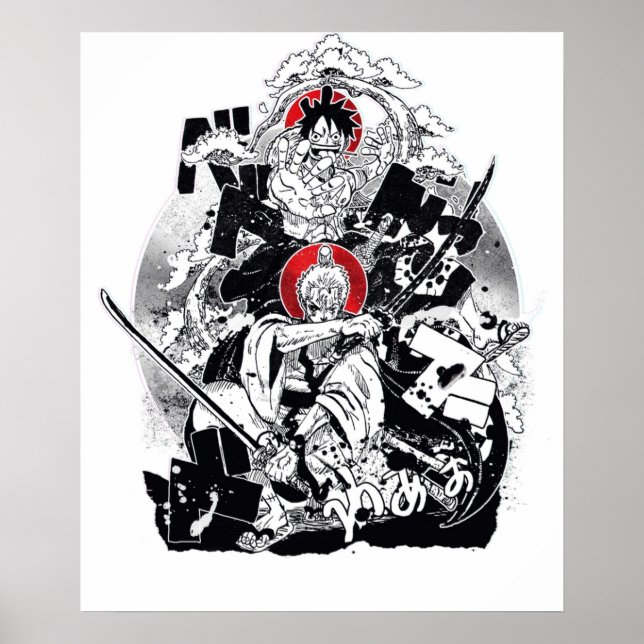 Zoro und Luffy Poster (Vorne)