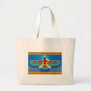 Zoroastrian-Perser Faravahar Jumbo Stoffbeutel