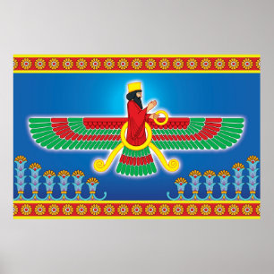 Zoroastrier persischer Faravahar Poster