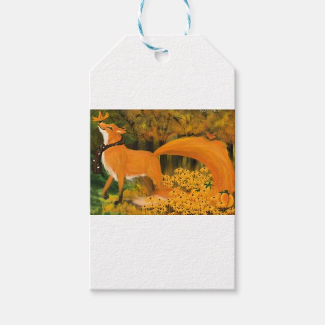 Zorrito des Herbsts Geschenkanhänger (Vorderseite)