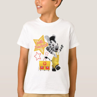 ZOU hallo aufgeregter kleiner Vorschulzebra T-Shirt