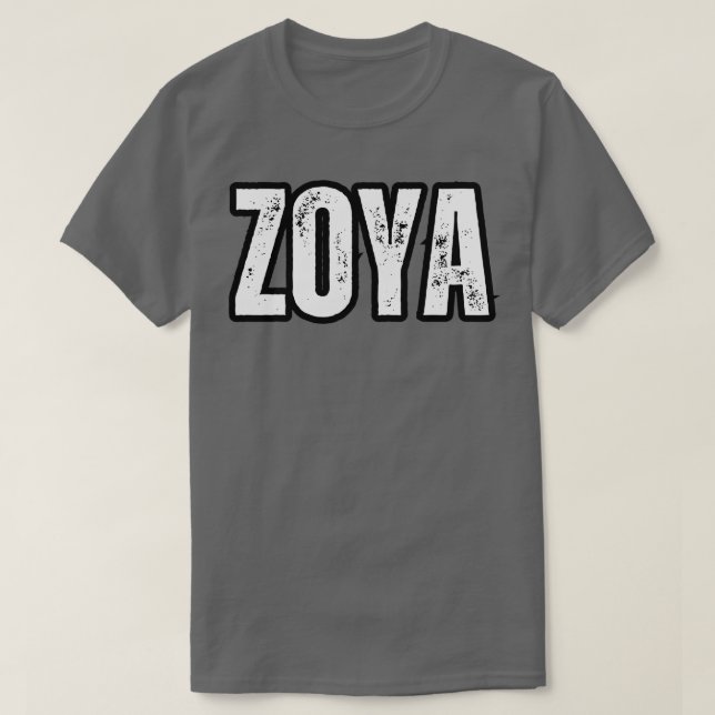 Zoya Name Geschenk Geburtstag Feiertag Jahrestag T-Shirt (Design vorne)