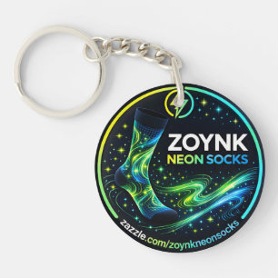 Zoynk Neon Socken Schlüsselanhänger