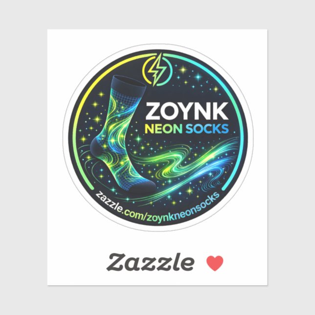 Zoynk Neon Socks Aufkleber (Blatt)