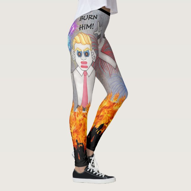 Zozobra Santa Fe, NM Gloom weg! Verbringe ihn! Leggings (Rechts)