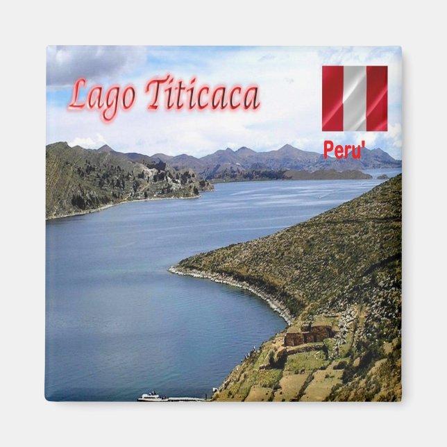 zPE0013 LAKE TITICACA, Peru, Amerika, Kühlschrank Magnet (Vorne)