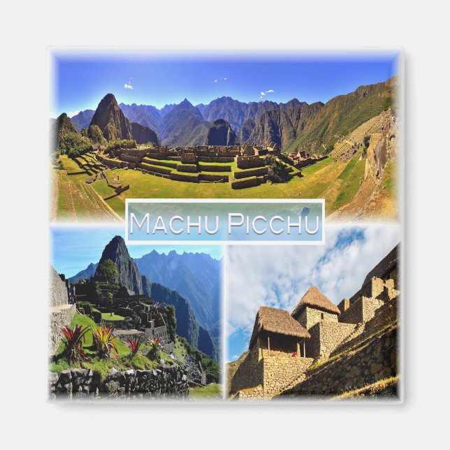 zPE005 MACHU PICCHU, Mosaik, Peru, Amerika, Kühlsc Magnet (Vorne)