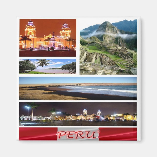 zPE016 PERU, Mosaik, Amerika, Frige Magnet (Vorne)