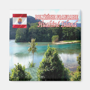 zPF009 HUAHINE ISLAND, Französisch-Polynesien, Küh Magnet