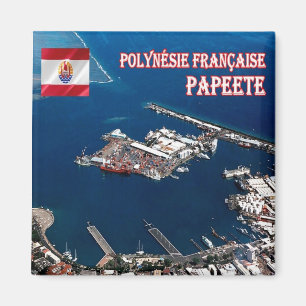 zPF06 PAPEETE, Port, Französisch-Polynesien, Kühls Magnet