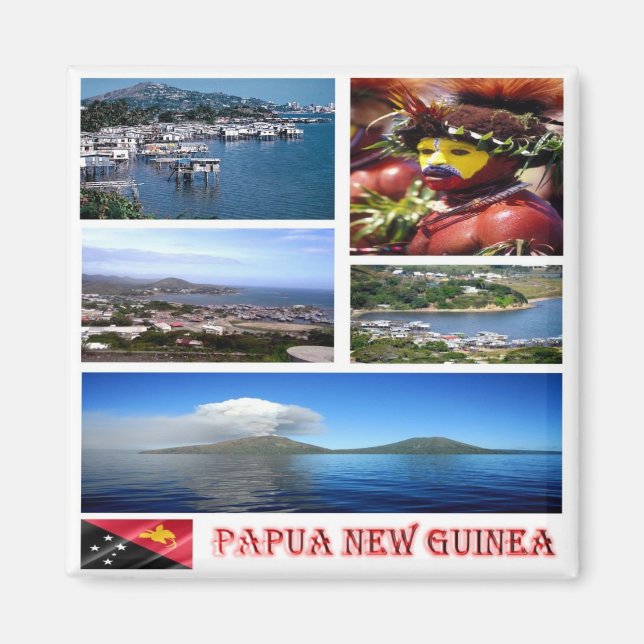 zPG003 PAPUA NEUE GUINEA, Ozeanien, Kühlschrank Magnet (Vorne)