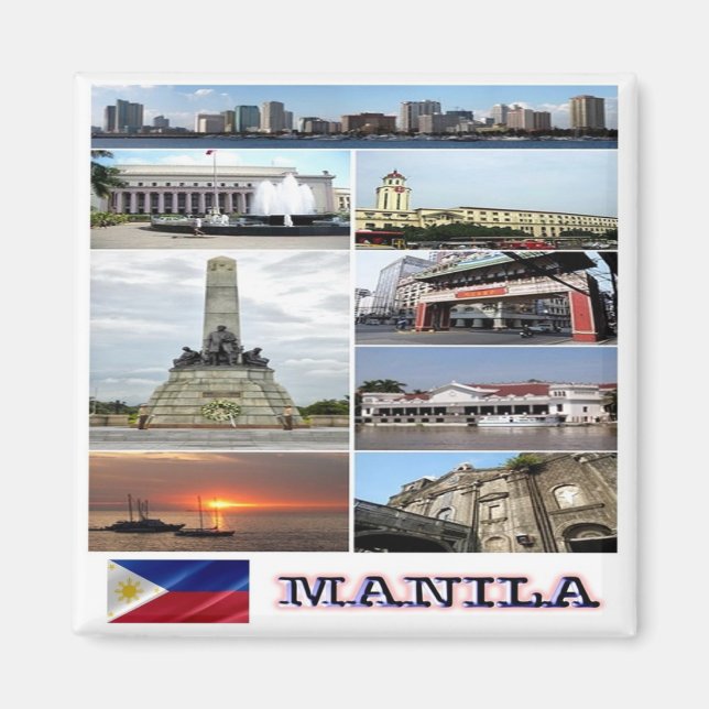 zPH004 MANILA-Mosaik, Philippinen, Asien, Magnet (Vorne)