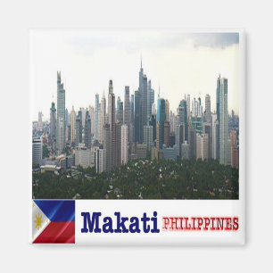 zPH008 Skyline von MAKATI, Philippinen Asien, Kühl Magnet