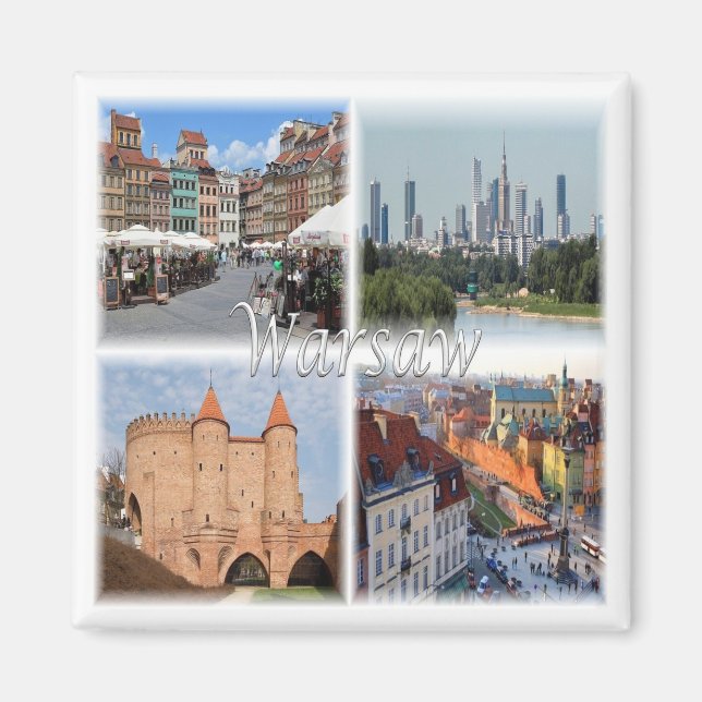 zPL006 WARSCHAU WARSZAWA, Polen, Europa, Kühlschra Magnet (Vorne)