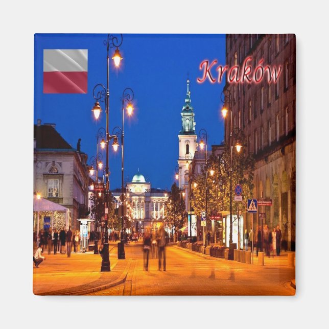 zPL019 KRAKÓW LONG COURSE, Poland, Europa, Fridge Magnet (Vorne)