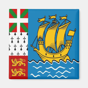 zPM001 SAINT PIERRRE und MIQUELON, Flag, Kühlschra Magnet
