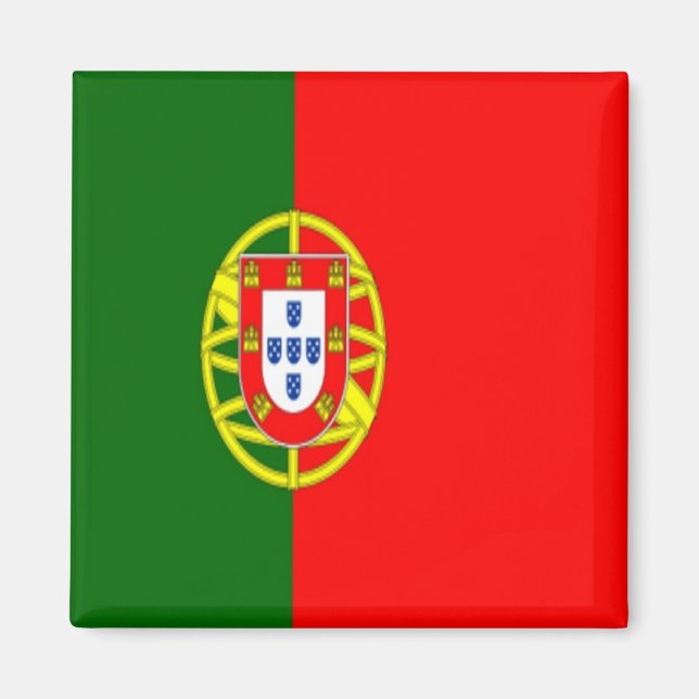 zPT001 PORTUGIESE FLAG PORTUGAL, Kühlschrank Magnet (Vorne)