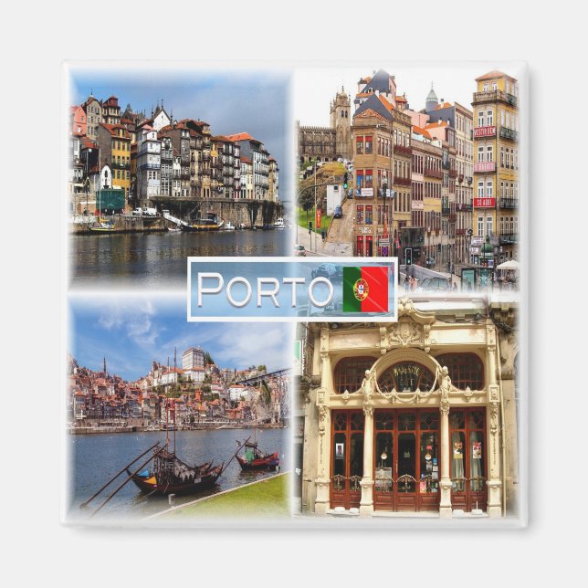 zPT005 RIBEIRA, River Douro, Portugal, Kühlschrank Magnet (Vorne)