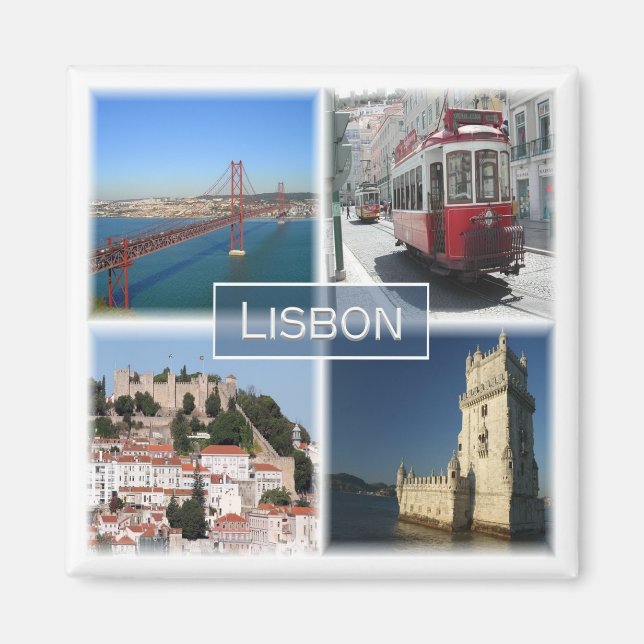 zPT007 LISBON, Portugal, Europa, Kühlschrank Magnet (Vorne)