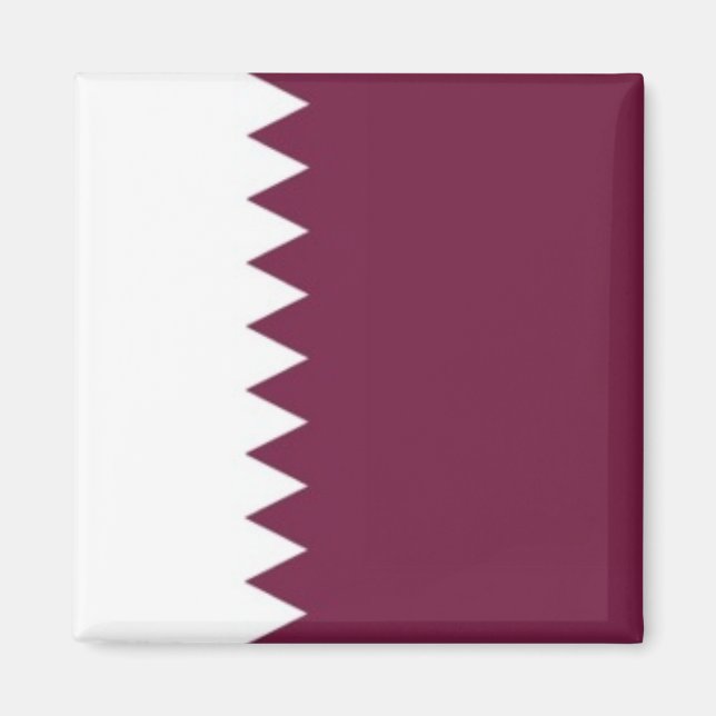 zQA001 Qatari FLAG Katar, Kühlschrank Magnet (Vorne)