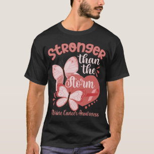 ZqxP Butterfly Peach Ribbon Uteruskrebs Awarene T-Shirt