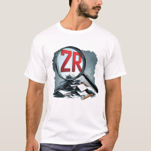 ZR-Lernmodus aktiviert Schulbücher und Lupe T-Shirt