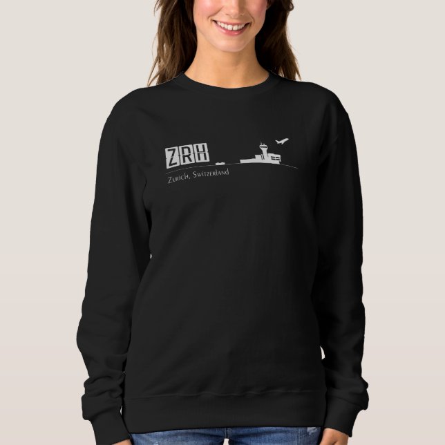 ZRH Airport Code für Zürich Schweiz Sweatshirt (Vorderseite)