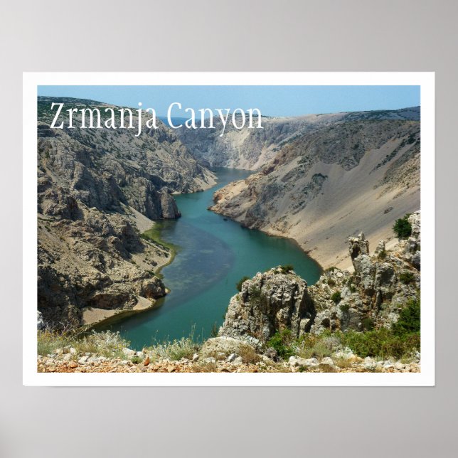 Zrmanja Canyon, Dalmatien, Kroatien Poster (Vorne)