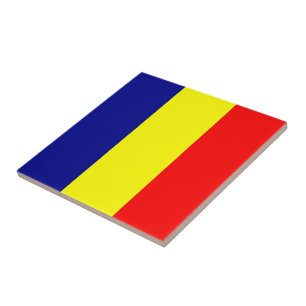zRO001 RUMÄNIEN FLAG RUMÄNIEN, Fliese