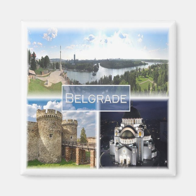 zRS004 BELGRADE, Serbien, Europa, Kühlschrank Magnet (Vorne)