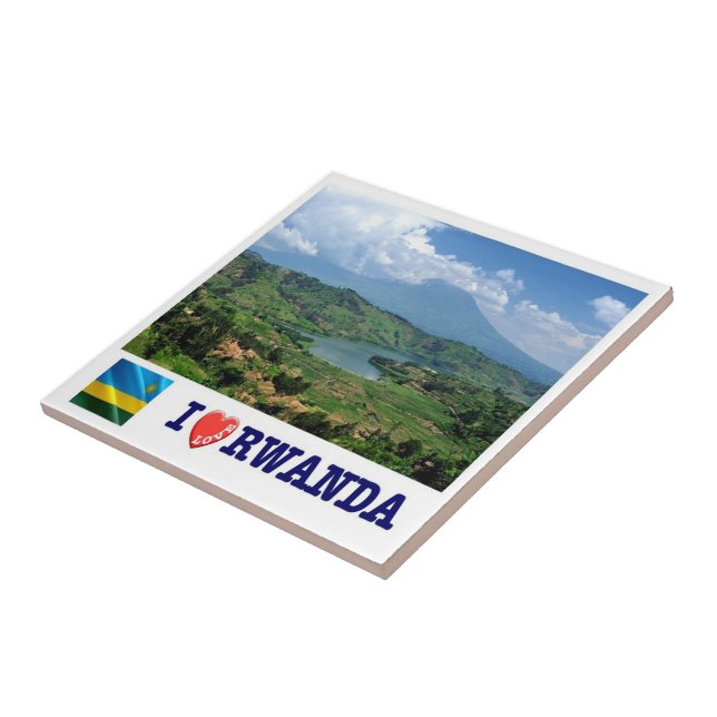zRW007 RWANDA, I Liebe, Virunga Mountains, Fliese (Seite)