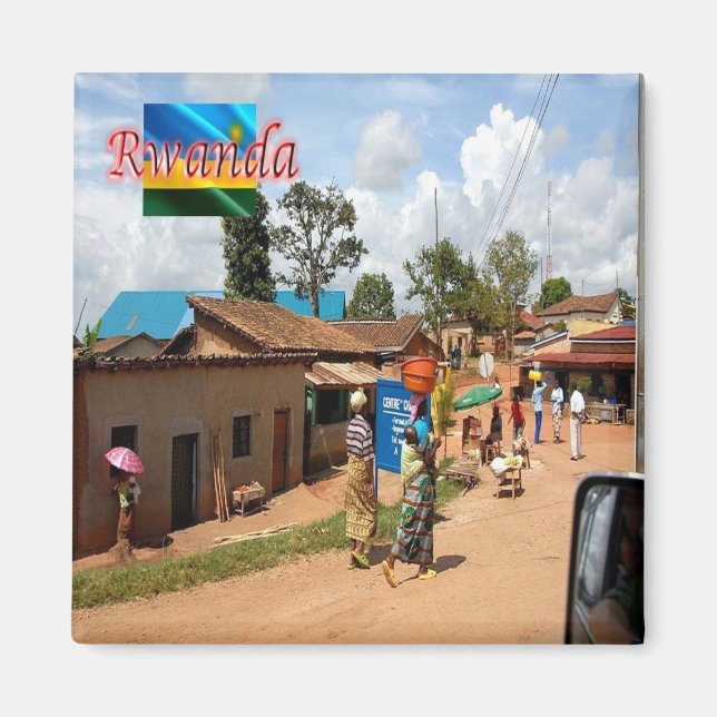 zRW009 RWANDA, Kigali, Butare, Afrika, Kühlschrank Magnet (Vorne)