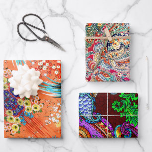 Zsa Zsa Paisley, Mah Jongg und Melange Geschenkpapier Set