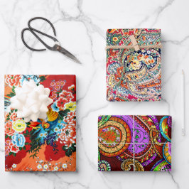 Zsa Zsa Paisley, Mah Jongg und Melange Geschenkpapier Set