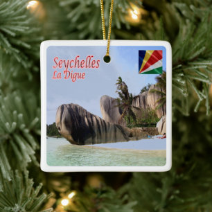 zSC003 SEYCHELLES, La Digue, Afrika, Keramikornament