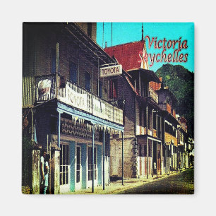 zSC015 VICTORIA, Old Shops, Seychellen, Kühlschran Magnet